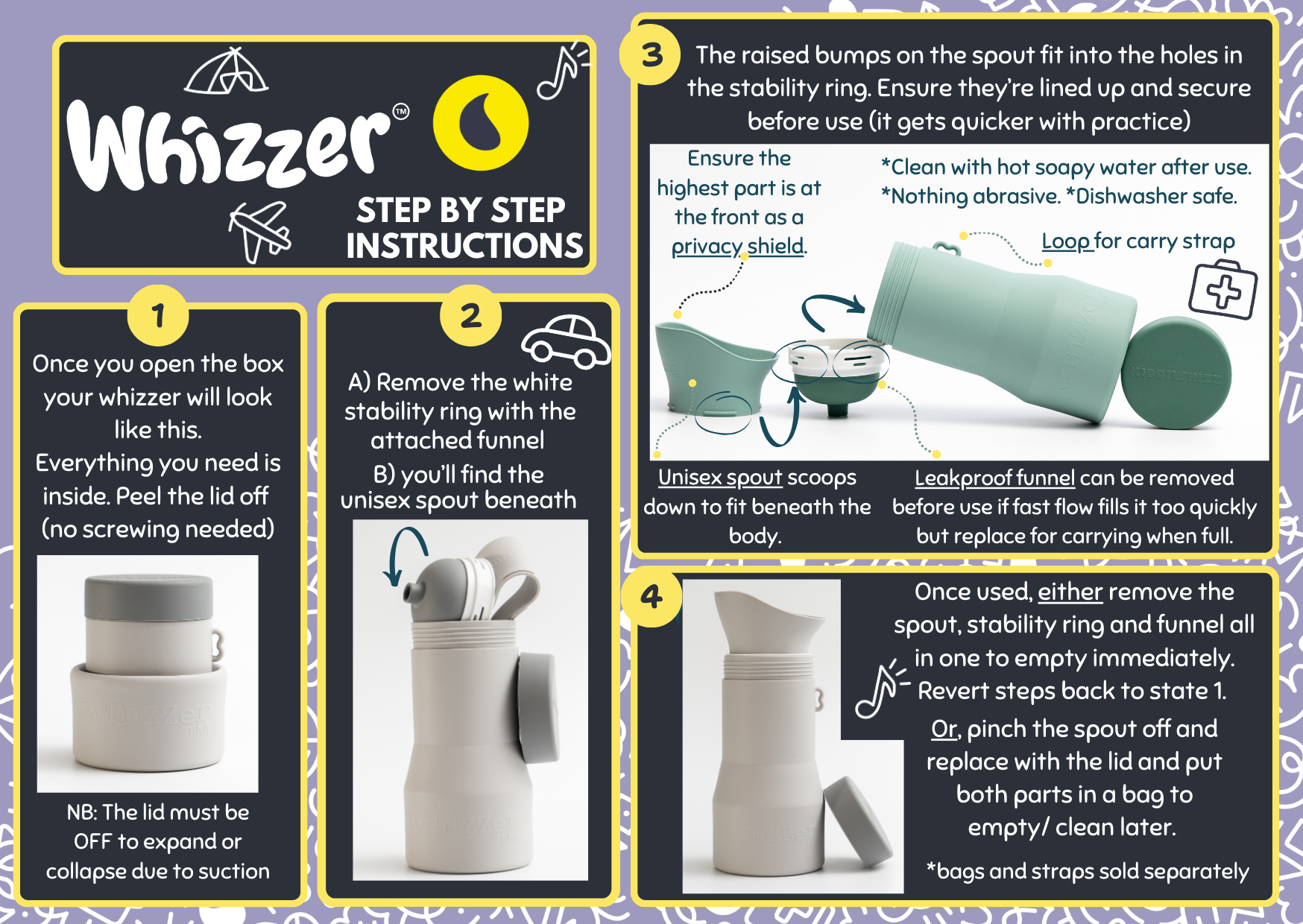 adult whizzer instructions